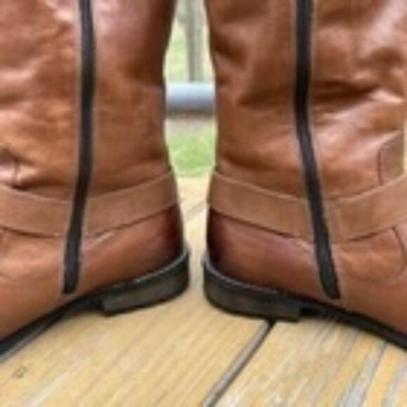 REMONTE Tall Leather Boots Brown, Lining, Zipper, Elastic w/ Box Sz US 8.5 EU 40 - Picture 9 of 13
